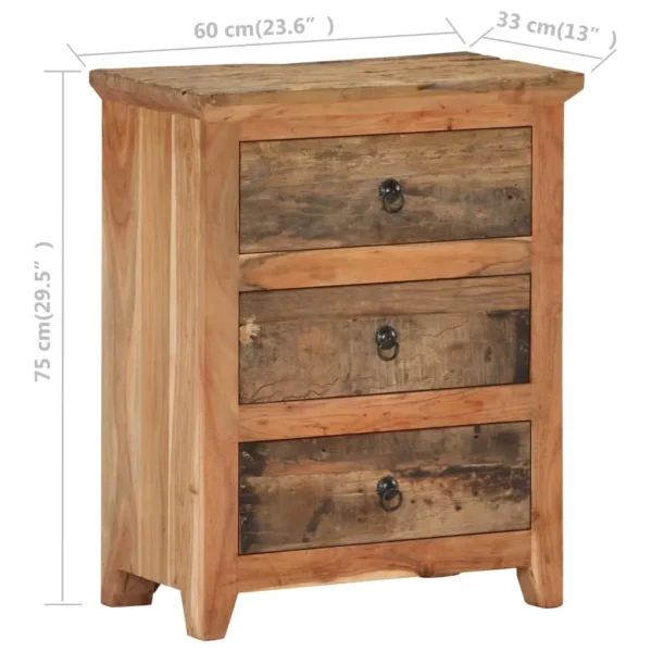  Sideboard Natural wood tones Solid acacia wood, solid reclaimed wood - Image 8