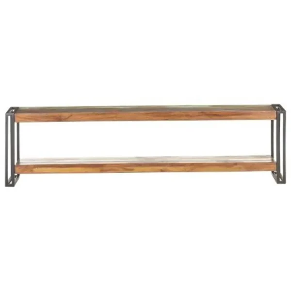  TV Cabinet Mixed color finish Solid reclaimed wood, Iron - Image 2