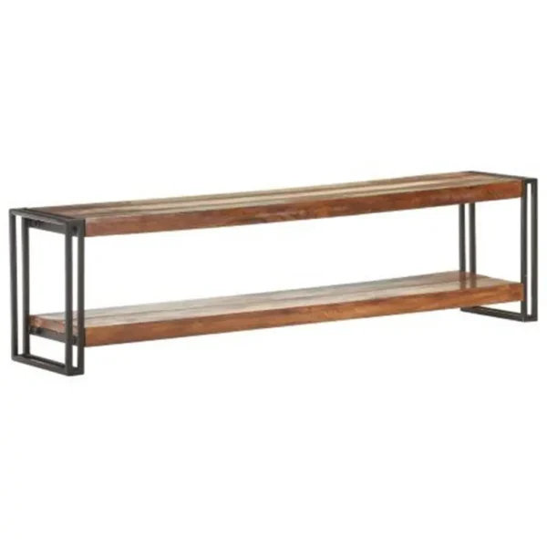  TV Cabinet Mixed color finish Solid reclaimed wood, Iron - Image 7
