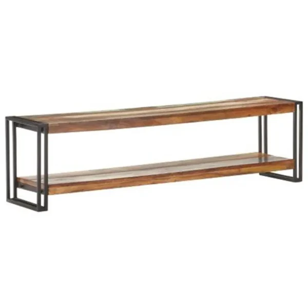  TV Cabinet Mixed color finish Solid reclaimed wood, Iron - Image 8