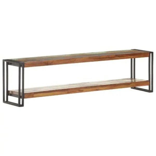  TV Cabinet Mixed color finish Solid reclaimed wood, Iron - Image 9