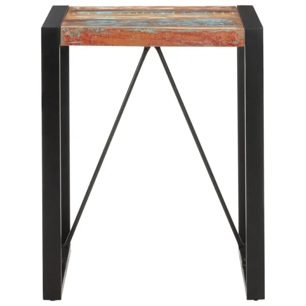vidaXL Dining Table Multicolor Solid reclaimed wood, powder-coated steel - Image 2