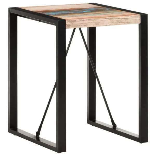 vidaXL Dining Table Multicolor Solid reclaimed wood, powder-coated steel - Image 6
