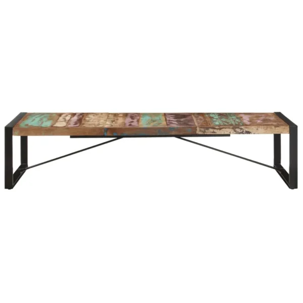 Coffee Table Multicolour Reclaimed Wood Large Durable - Image 2
