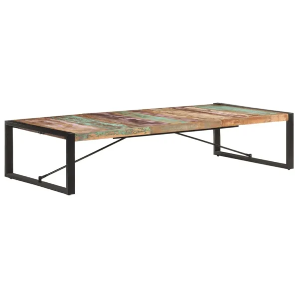 Coffee Table Multicolour Reclaimed Wood Large Durable - Image 8