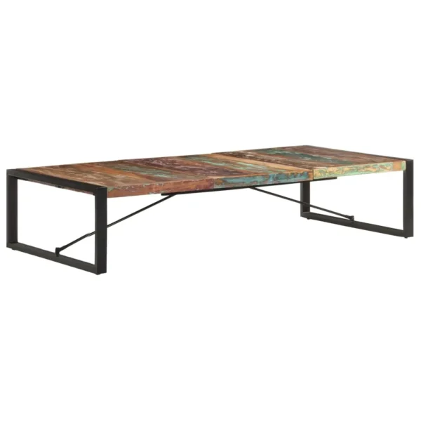 Coffee Table Multicolour Reclaimed Wood Large Durable - Image 9