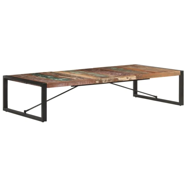 Coffee Table Multicolour Reclaimed Wood Large Durable - Image 10
