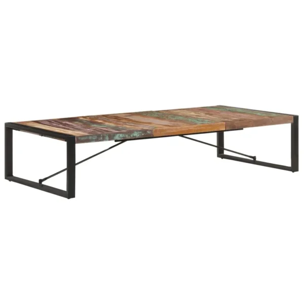 Coffee Table Multicolour Reclaimed Wood Large Durable - Image 11