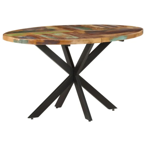  Dining Table Multicolor Solid Reclaimed Wood Medium Durable