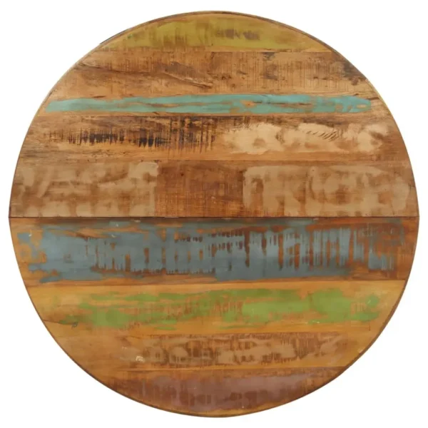 Dining Table Multicolor Solid reclaimed wood, Powder-coated steel - Image 4