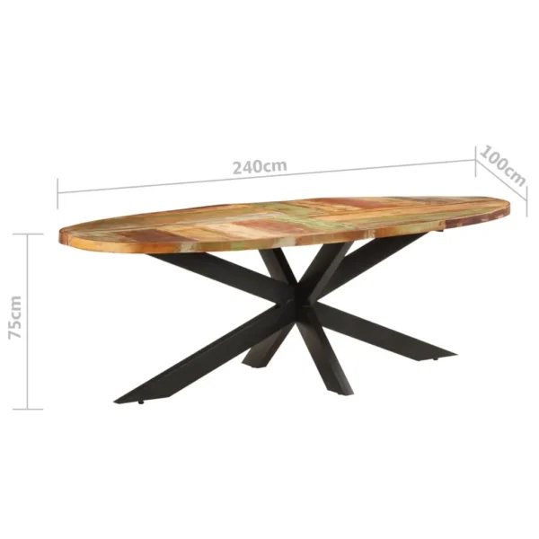  Dining Table Varied colors from reclaimed wood Solid reclaimed wood - Image 7