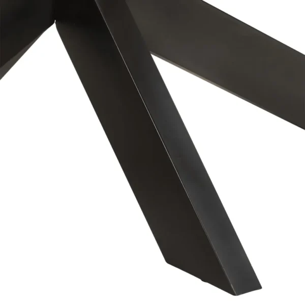 Dining Table Brown Solid reclaimed wood, powder-coated steel - Image 5