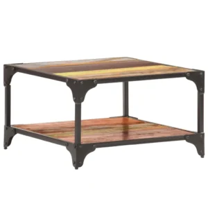 Coffee Table Mixed color Solid reclaimed wood and iron Medium