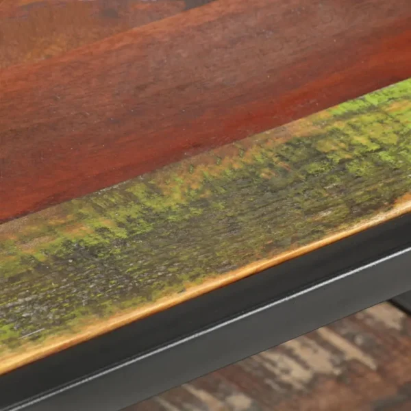 Coffee Table Mixed color Solid reclaimed wood and iron Medium - Image 4