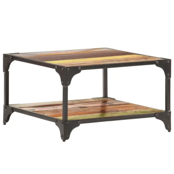 Coffee Table Mixed color Solid reclaimed wood and iron Medium - Image 5