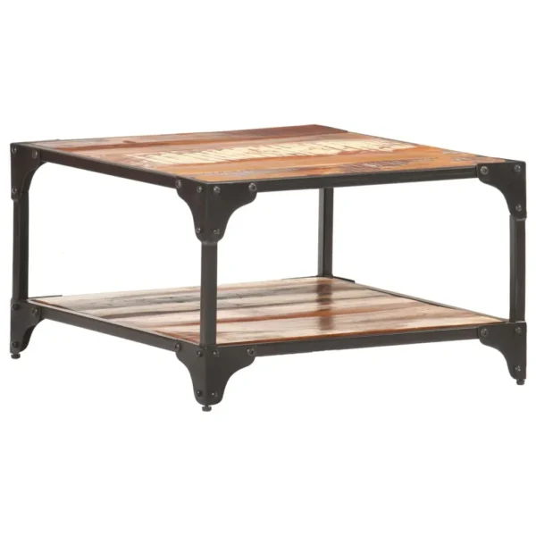 Coffee Table Mixed color Solid reclaimed wood and iron Medium - Image 6