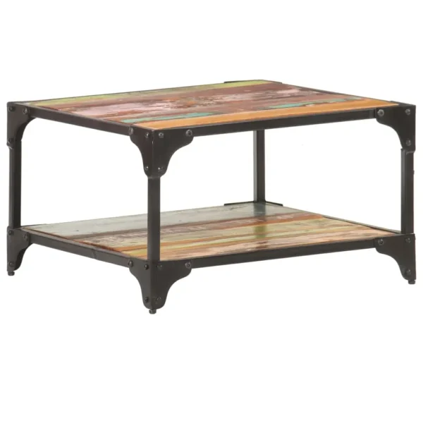 Coffee Table Mixed color Solid reclaimed wood and iron Medium - Image 7
