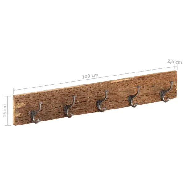 Hall Hanger Natural Wood Solid Reclaimed Wood Medium - Image 8