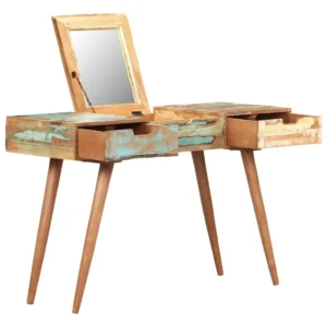 vidaXL Dressing Table Mixed color Solid reclaimed wood Medium Mirror