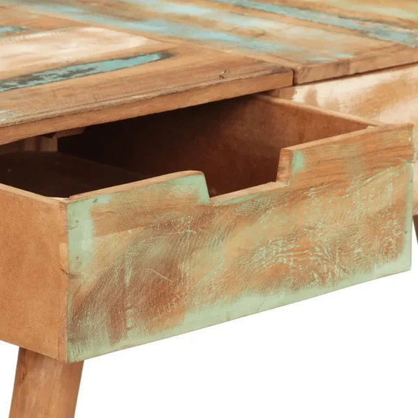 vidaXL Dressing Table Mixed color Solid reclaimed wood Medium Mirror - Image 6