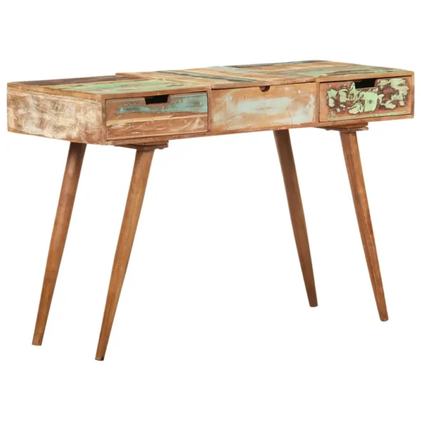 vidaXL Dressing Table Mixed color Solid reclaimed wood Medium Mirror - Image 9