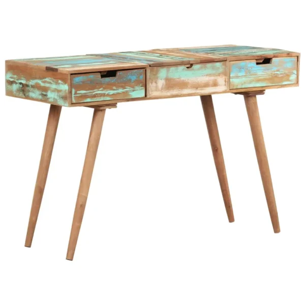 vidaXL Dressing Table Mixed color Solid reclaimed wood Medium Mirror - Image 10