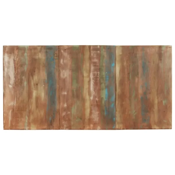 vidaXL Dining Table Mixed color Solid reclaimed wood 70.9x35.4x29.9 in - Image 4