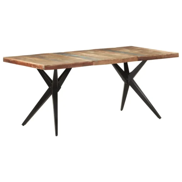 vidaXL Dining Table Mixed color Solid reclaimed wood 70.9x35.4x29.9 in - Image 10