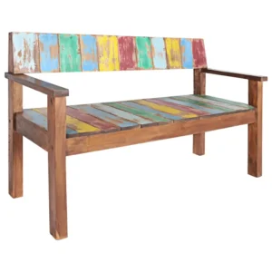 vidaXL Bench Multicolour Solid reclaimed wood (teak, mango, pine, beech)