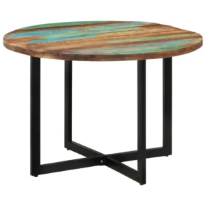 Dining Table Multicolor Solid reclaimed wood Medium Sleek