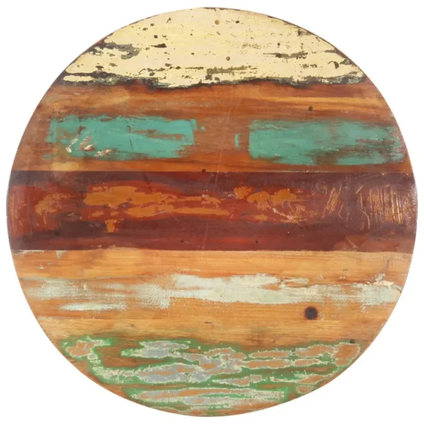 vidaXL Table Top Multicolour Solid reclaimed wood 31.5 in Diameter - Image 3