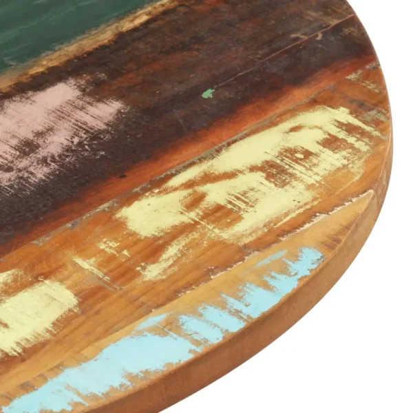 vidaXL Table Top Multicolour Solid reclaimed wood 31.5 in Diameter - Image 4