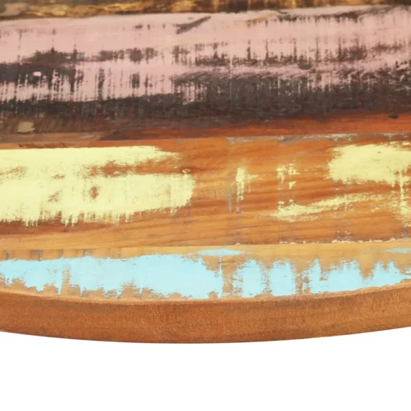 vidaXL Table Top Multicolour Solid reclaimed wood 31.5 in Diameter - Image 5