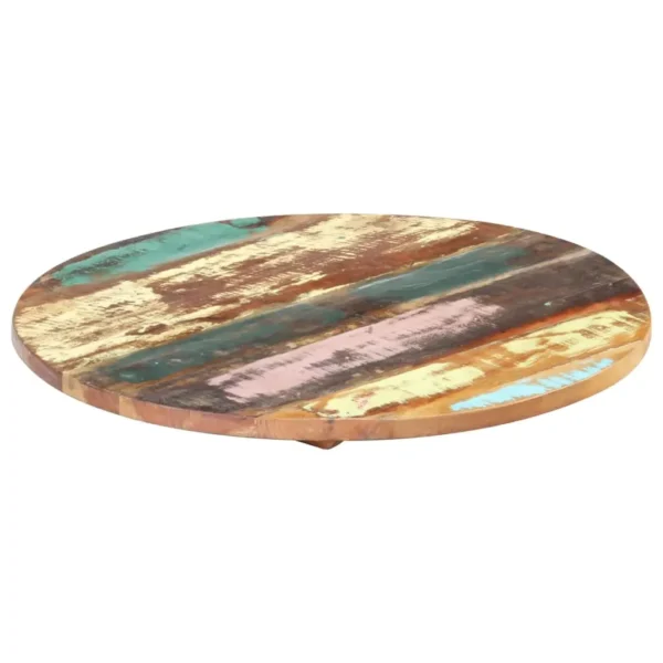 vidaXL Table Top Multicolour Solid reclaimed wood 31.5 in Diameter - Image 7