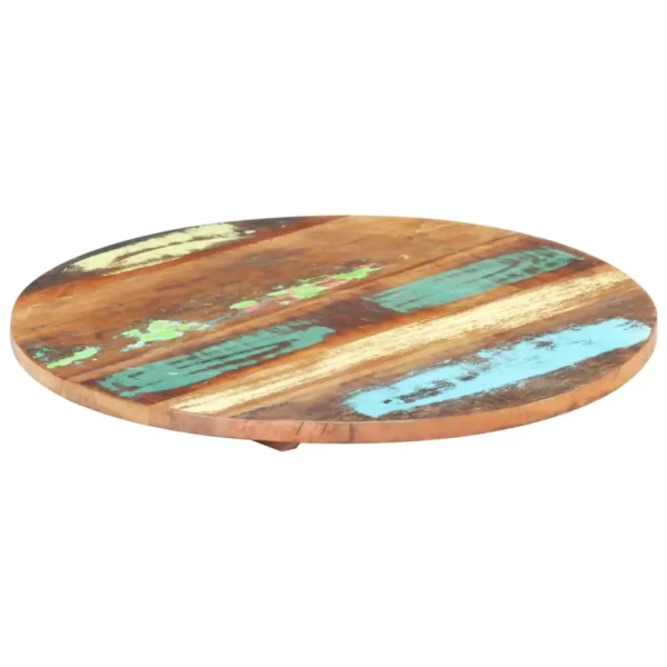 vidaXL Table Top Multicolour Solid reclaimed wood 31.5 in Diameter - Image 8