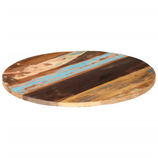 vidaXL Table Top Multicolour Solid reclaimed wood 31.5 in Diameter - Image 11