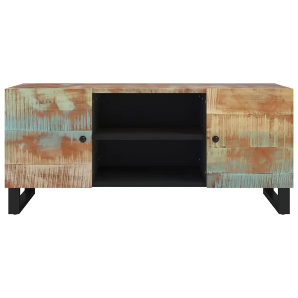  TV Cabinet Multicolor Solid reclaimed wood, engineered wood, iron - Image 3