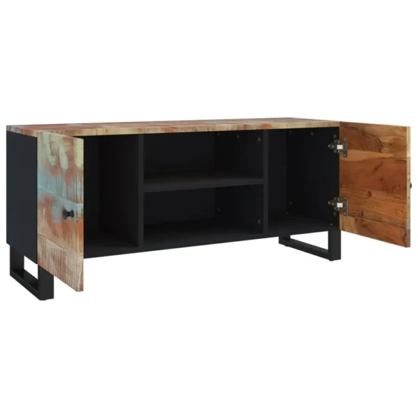  TV Cabinet Multicolor Solid reclaimed wood, engineered wood, iron - Image 7
