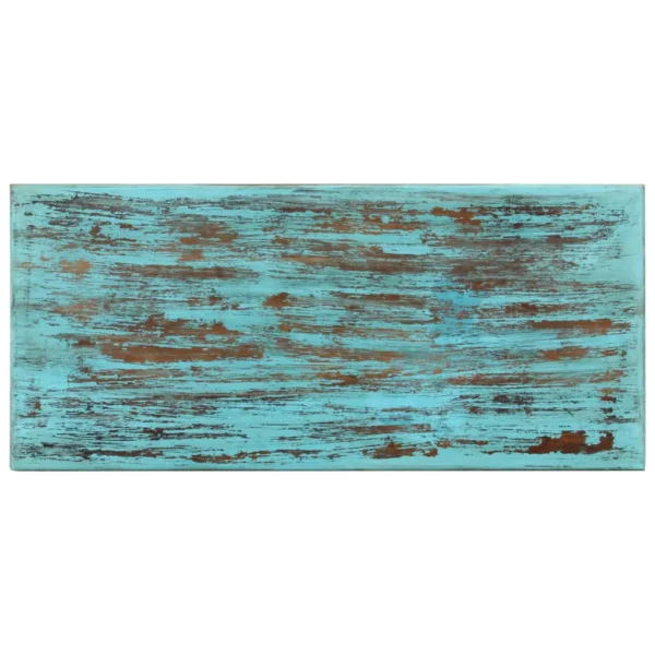 vidaXL Coffee Table Multicolor Solid reclaimed wood 43.3 x 19.7 x 13.4 in - Image 3