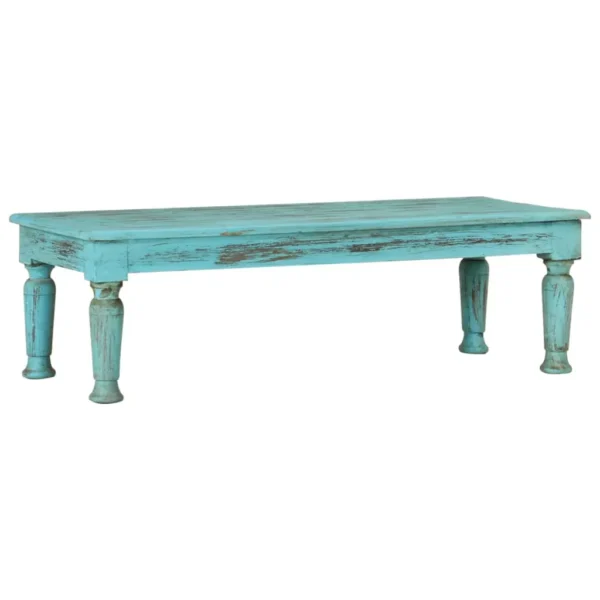 vidaXL Coffee Table Multicolor Solid reclaimed wood 43.3 x 19.7 x 13.4 in - Image 8