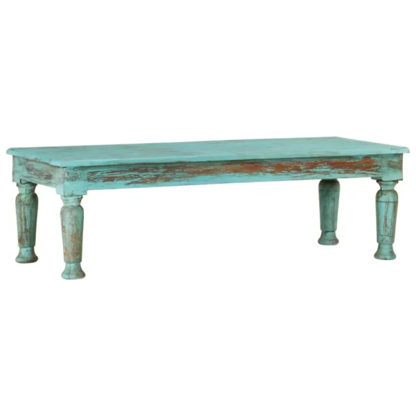 vidaXL Coffee Table Multicolor Solid reclaimed wood 43.3 x 19.7 x 13.4 in - Image 10