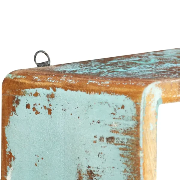 Wall Cube Shelf Multicolor Solid reclaimed wood Small and large - Image 3