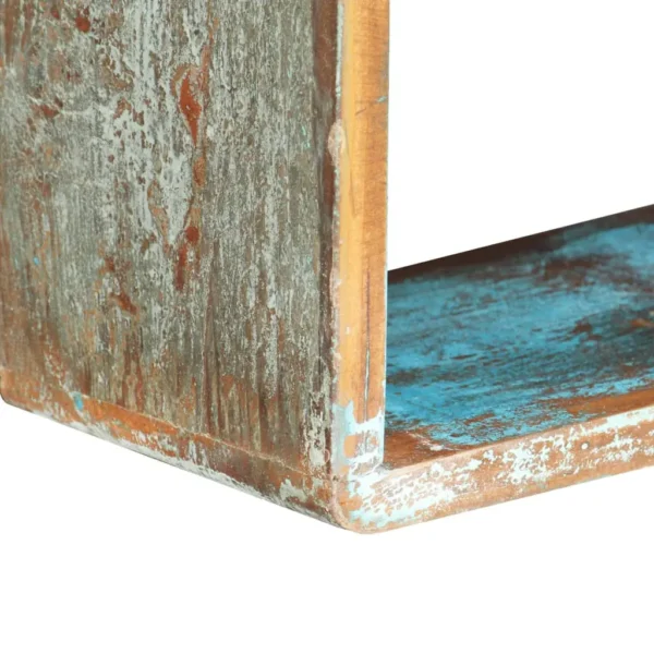 Wall Cube Shelf Multicolor Solid reclaimed wood Small and large - Image 4