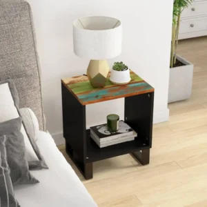  Coffee Table Multicolor Solid reclaimed wood, Engineered wood, Metal
