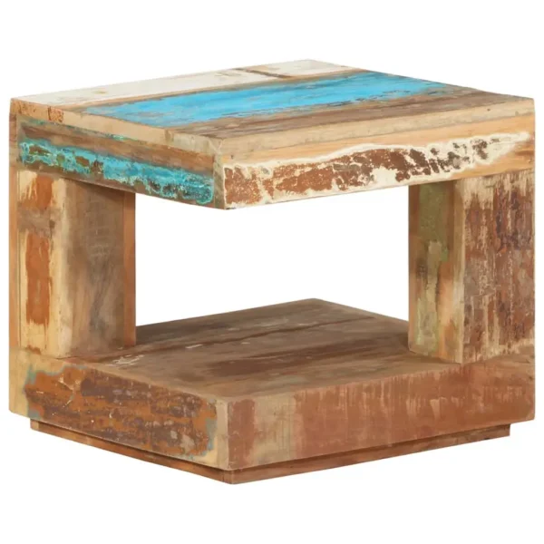 vidaXL Coffee Table Multicolor Reclaimed wood (Teak, Mango, Pine, Beech) - Image 8