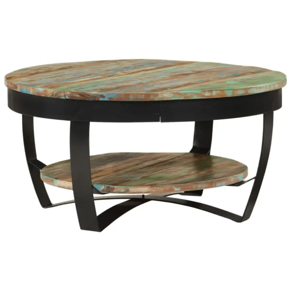 Coffee Table Multicolor Solid reclaimed wood Medium Industrial - Image 13