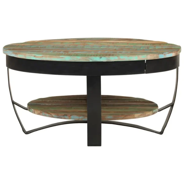 Coffee Table Multicolor Solid reclaimed wood Medium Industrial - Image 14