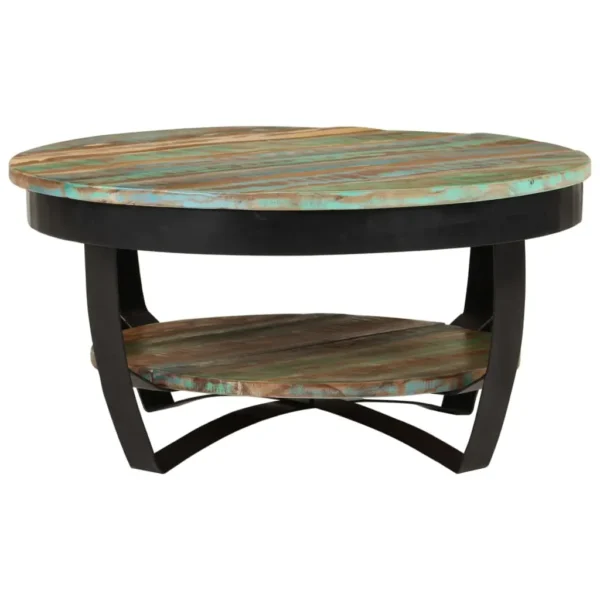 Coffee Table Multicolor Solid reclaimed wood Medium Industrial - Image 15