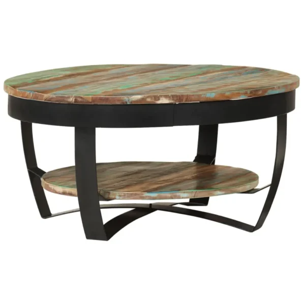 Coffee Table Multicolor Solid reclaimed wood Medium Industrial - Image 21