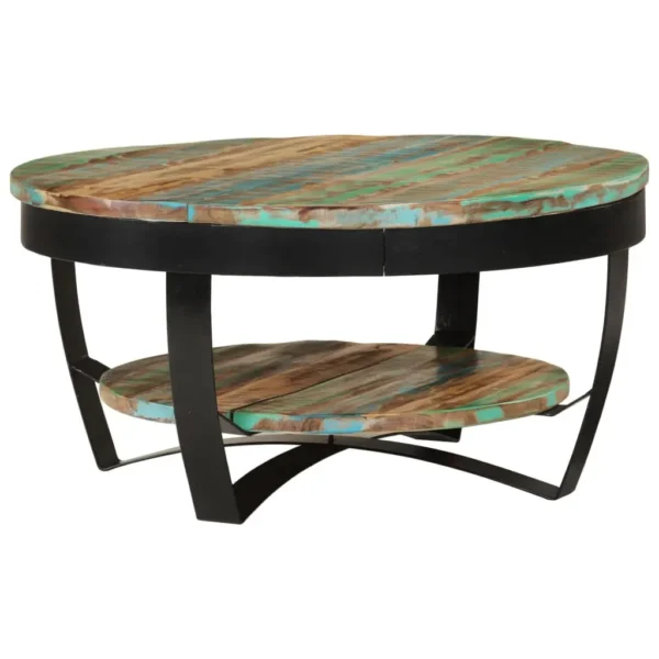 Coffee Table Multicolor Solid reclaimed wood Medium Industrial - Image 22